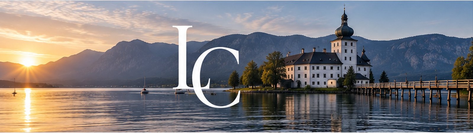 Schloss Ort in Gmunden at Lake Traunsee with the Lake Circle LC monogram
